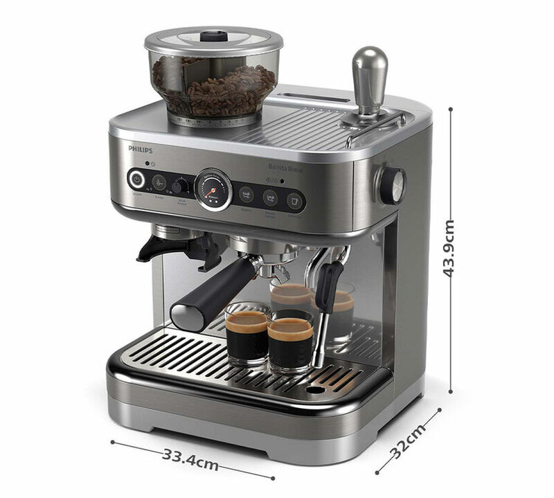 Machine expresso PHILIPS Barista Brew double bac &agrave; grains PSA3228/01 M&eacute;tal image number 2