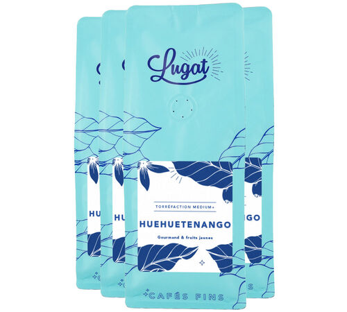 4 x 250 g - Caf&eacute; moulu - Guatemala Huehuetenango mouture universelle - LUGAT