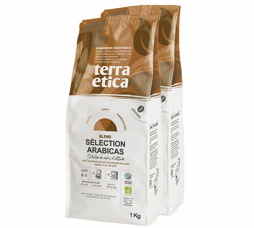 2 kg - Caf&eacute; en grain Bio S&eacute;lection Arabicas - Terra Etica