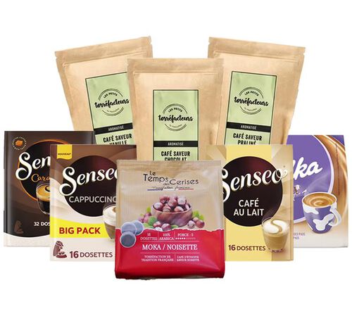 Pack D&eacute;couverte Dosettes Senseo&reg; Compatibles x 142 - MAXICOFFEE