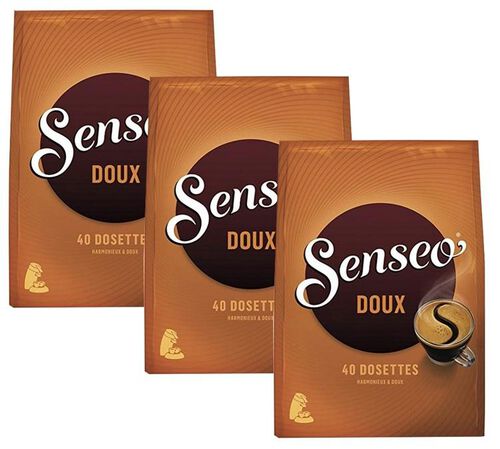 Pack Senseo Doux 3x40 dosettes souples