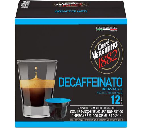12 Nescaf&eacute;* Dolce Gusto* Compatible Pods Decaffeinato &ndash; CAFFE VERGNANO