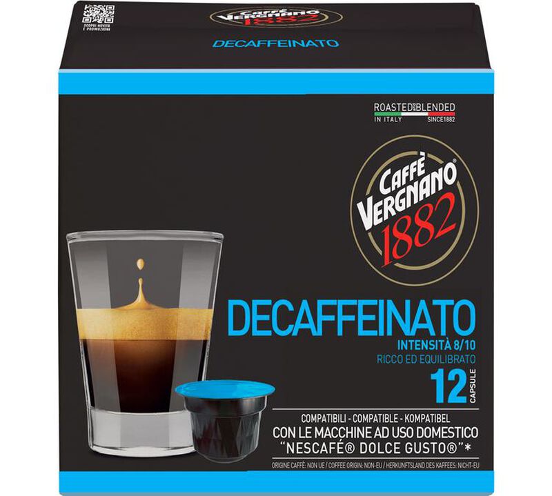 12 Nescaf&eacute;* Dolce Gusto* Compatible Pods Decaffeinato &ndash; CAFFE VERGNANO image number 0