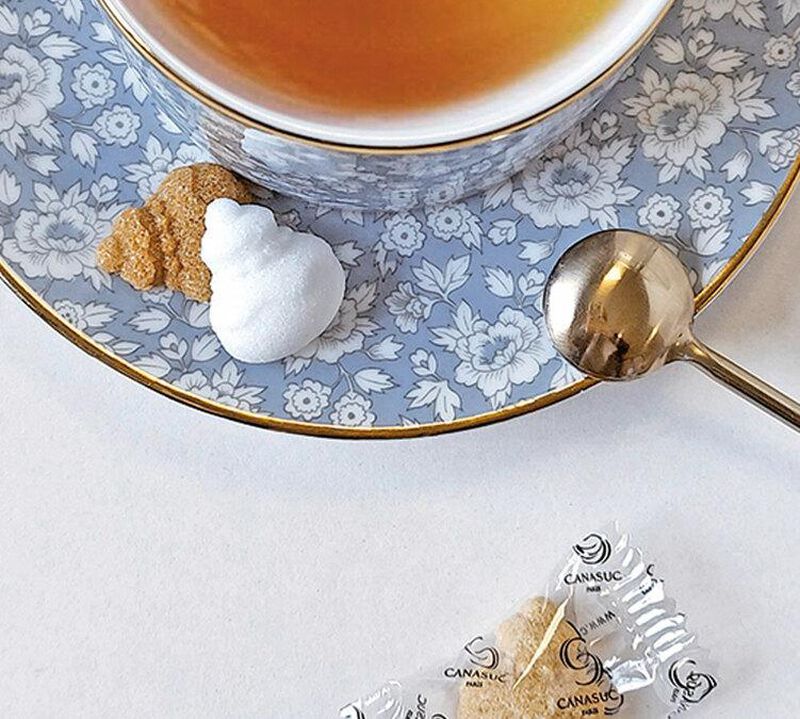 Bo&icirc;te Sucre de Canne Blanc & Roux Style Petits Choux - x 51 sucres - CANASUC image number 1