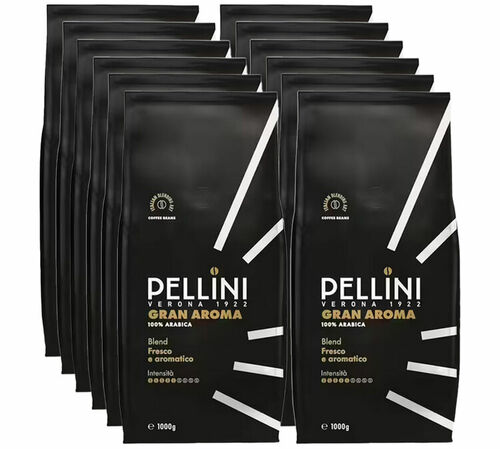 Pellini - Caff&egrave; in grani per - Gran Aroma n&deg; 3 | 12 x 1 kg