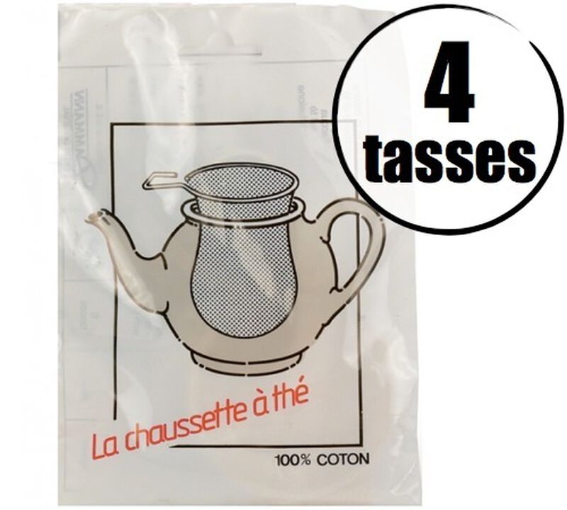 Dammann Fr&egrave;res cotton tea filter sock for 4 cups image number 0
