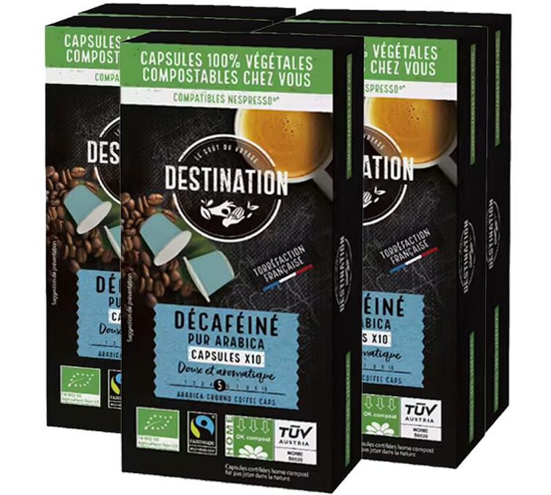 50 Nespresso* Original Compatible Capsules Mild Organic Decaf &ndash; DESTINATION image number 0