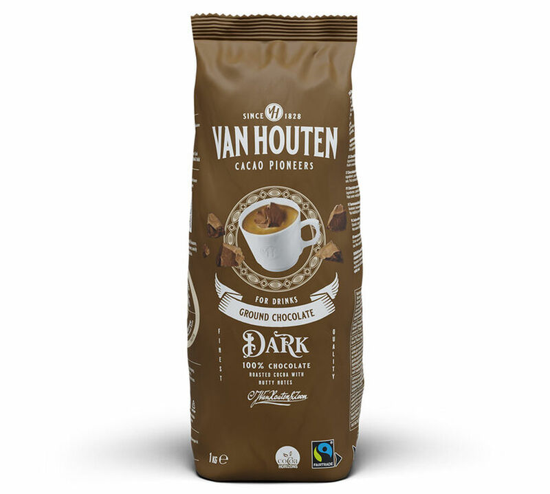 Van Houten Ground Dark Chocolate  - 1kg image number 0