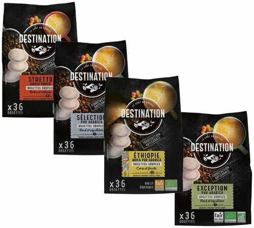 Senseo-Compatible Pods Organic Value Pack Destination Discovery Selection x 144