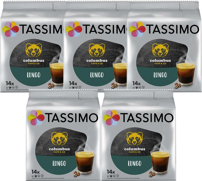 Tassimo pods Colombus Lungo - 5 x 14 T-Discs image number 0