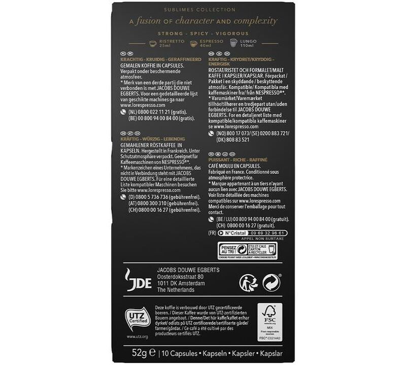 10 Nespresso* Original Compatible Capsules Or Absolu &ndash; L'OR ESPRESSO image number 1