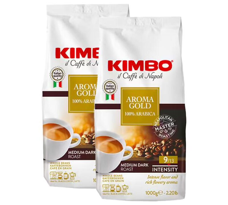 Kimbo Coffee Beans Aroma Gold 100% Arabica - 2 x 1kg image number 0