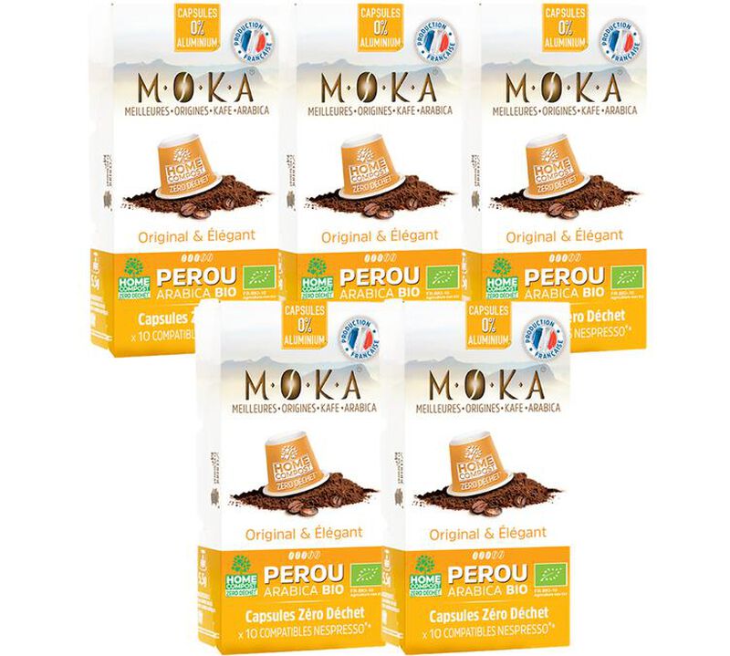 50 Nespresso* Original Compatible Capsules Peru Organic &ndash; MOKA image number 0