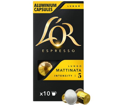 10 Nespresso* Original Compatible Capsules Lungo Mattinata &ndash; L'OR ESPRESSO