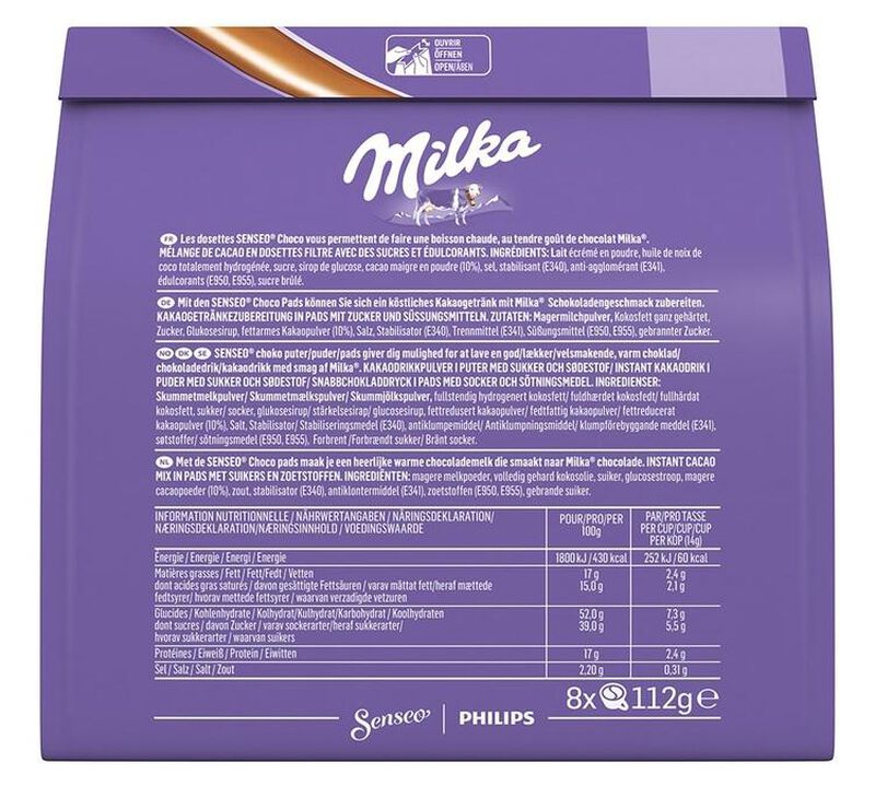 Milka Hot Chocolate pods for Senseo x 40 image number 1