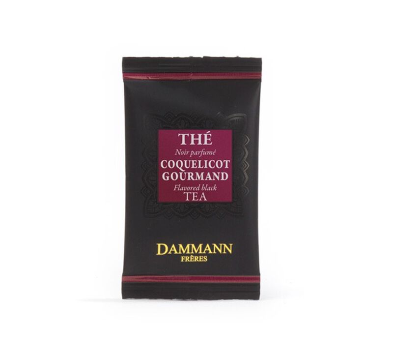 Dammann Fr&egrave;res Coquelicot Gourmand flavoured black tea - 24 Cristal&reg; sachets image number 2