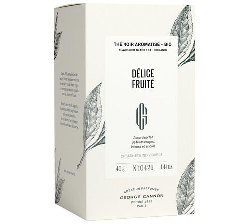 George Cannon - T&egrave; nero biologico Delizia fruttata - 20 bustine