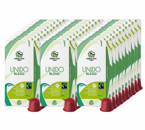 300 capsules compatibles Nespresso* Original Unido Blend Bio - GREEN LION COFFEE