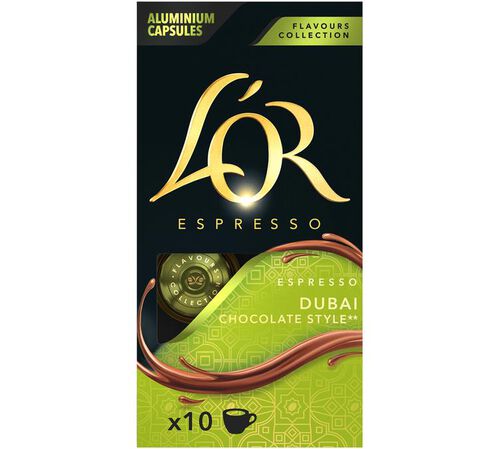 10 capsules compatibles Nespresso - Duba&iuml; Chocolate Style - L'Or Espresso