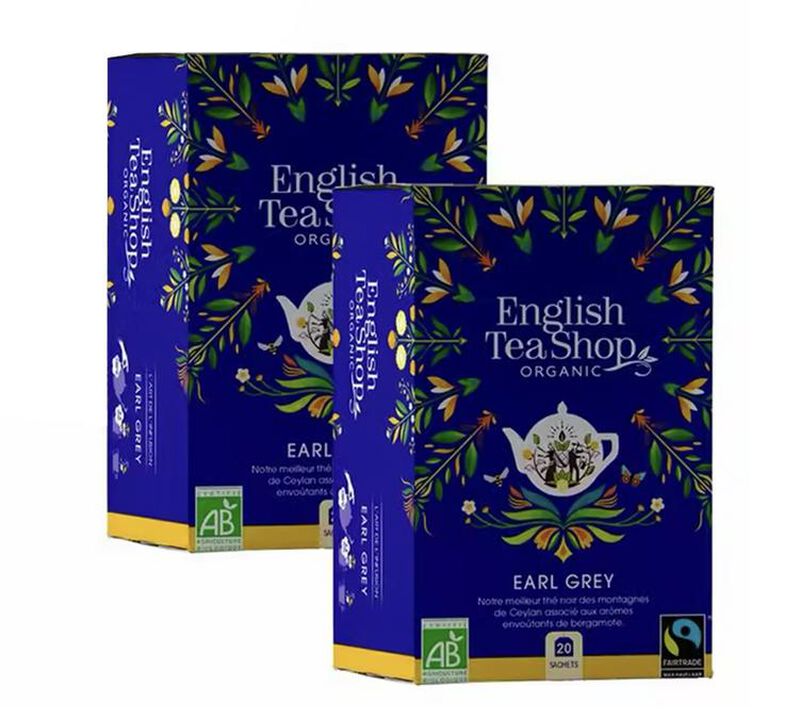 Pack Th&eacute; Noir Earl Grey Bio & Equitable - 2 x 20 sachets - FAIRTRADE - ENGLISH TEA SHOP image number 0