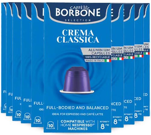 100 Capsule compatibili Nespresso* Original Crema Classica - Caff&egrave; Borbone