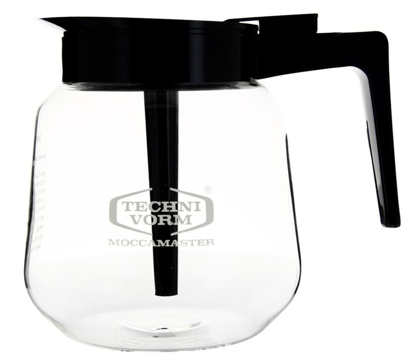 MOCCAMASTER - Caraffa di ricambio in vetro conico nero per caffettiera filtro Moccaserver 1,8 L image number 0
