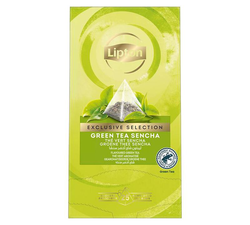 Sencha Green Tea - 25 pyramid tea bags - Exclusive Selection - Lipton image number 1