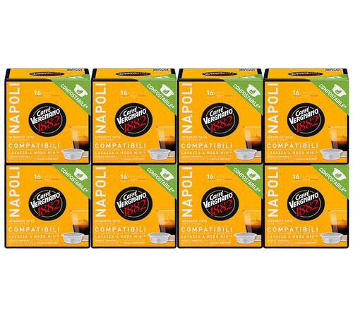 Caff&egrave; Vergnano - 128 capsule compatibili Lavazza A Modo Mio - Napoli