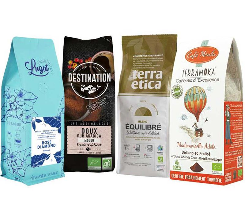 4 x 250g - Caf&eacute; moulu - Pack d&eacute;couverte top caf&eacute;s fran&ccedil;ais - MAXICOFFEE image number 0