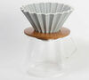 Origami Dripper M in Matte Gray + Wooden Holder image number 1