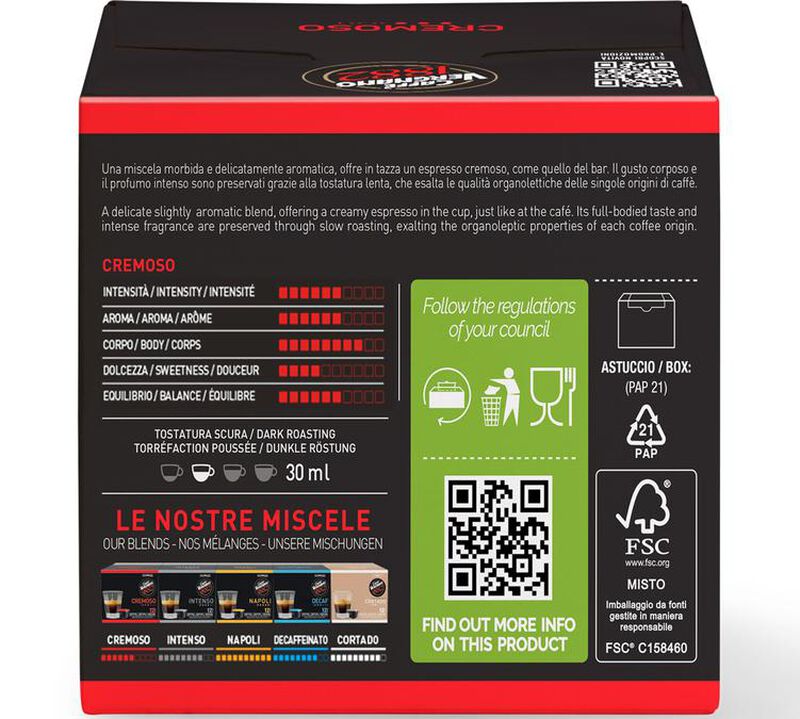 12 Nescaf&eacute;* Dolce Gusto* Compatible Pods Cremoso &ndash; CAFFE VERGNANO image number 1