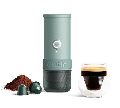 Cafeti&egrave;re de voyage OUTIN Mino Portable Canyon green