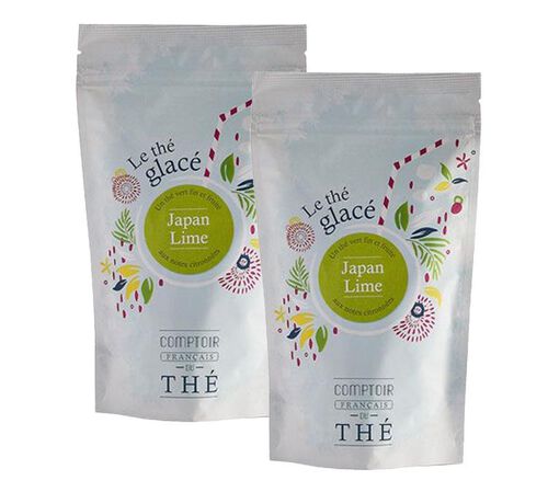 Lot 2 Th&eacute;s Glac&eacute;s Citron Japan Lime - 20 sachets - COMPTOIR FRAN&Ccedil;AIS DU TH&Eacute;