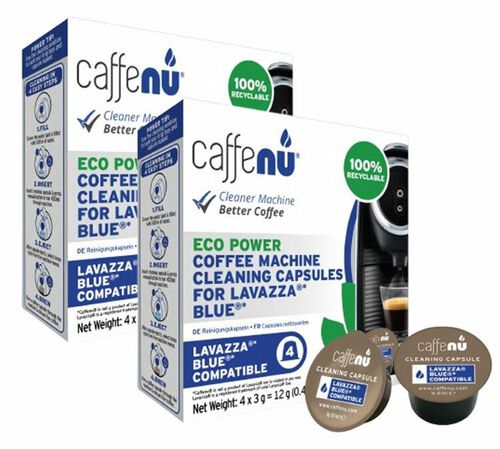 Caffenu - Capsule per la pulizia della macchina da caff&egrave; Lavazza Blue x 8