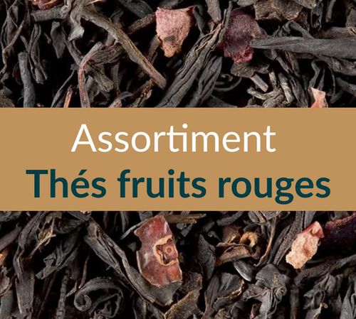 Trois Th&eacute;s Noirs et Verts aux Fruits Rouges - Vrac 3 x 100 g - MULTIMARQUES