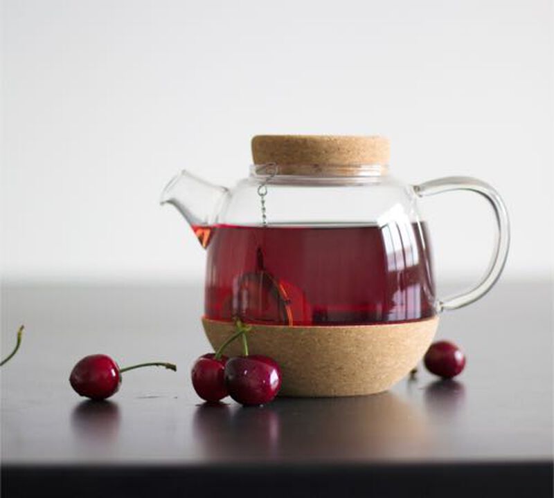 VIVA Scandinavia Cortica glass and cork teapot + tea ball infuser - 50cl image number 1