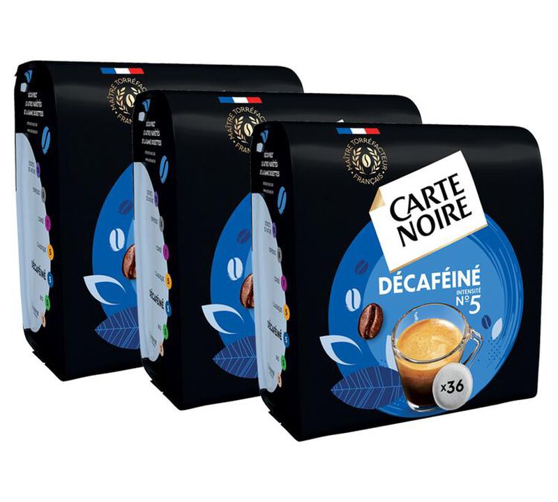 108 dosettes souples n&deg;5 D&eacute;caf&eacute;in&eacute; - CARTE NOIRE image number 0