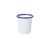 Falcon Enamelware white cup with blue border - 124ml image