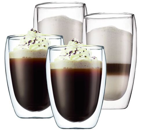 Bodum Set of Pavina Double Wall Glasses - 2x 35cl and 2x 45cl