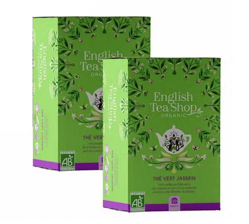Pack Th&eacute; Vert Jasmin Bio - 2 x 20 sachets - ENGLISH TEA SHOP