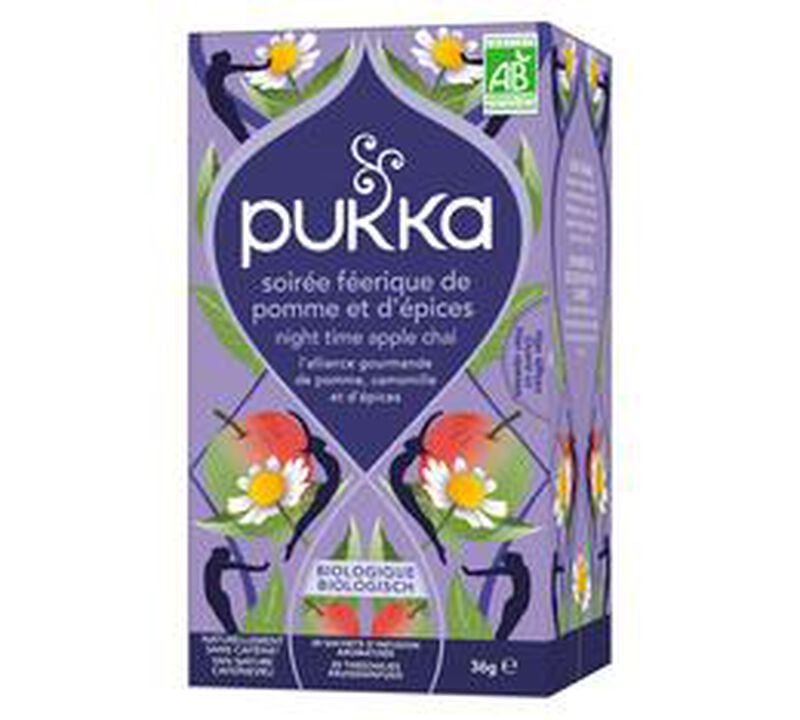 Infusion Soir&eacute;e f&eacute;&eacute;rique de pommes et d'&eacute;pices Bio - 20 sachets - PUKKA image number 0