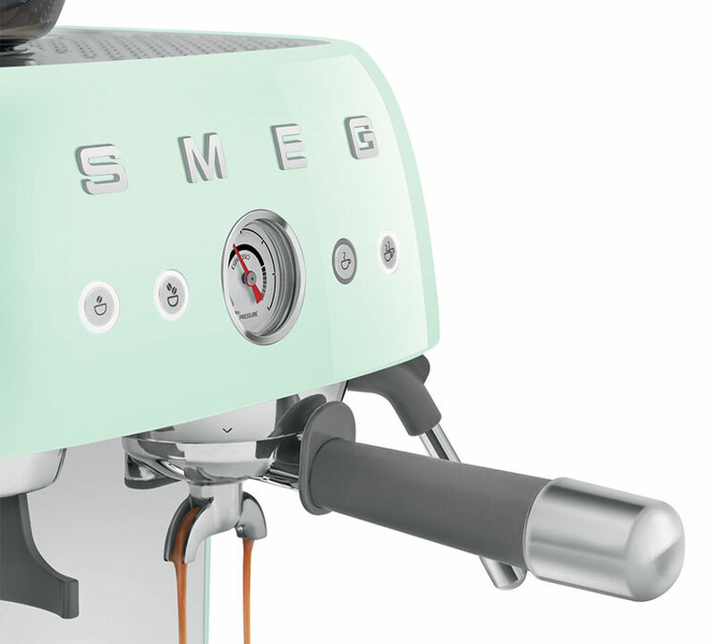 Machine expresso SMEG EGF03PGEU Vert d'eau Ann&eacute;es 50 avec moulin int&eacute;gr&eacute; image number 4