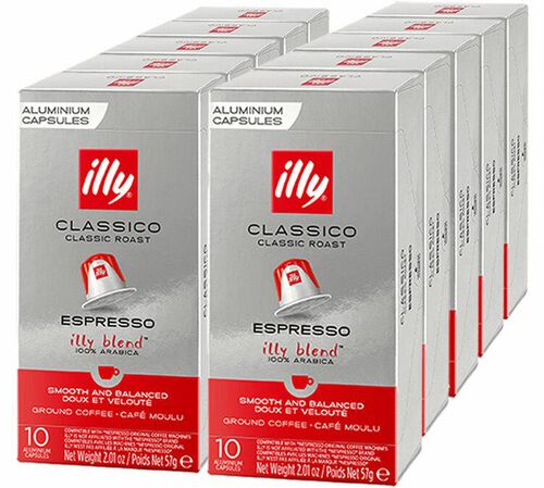 100 Nespresso* Original Compatible Capsules Classico Roast &ndash; ILLY