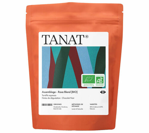 Tanat - Caff&egrave; in grani biologico - Blend Rosa 200 g