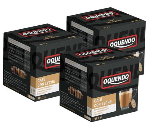 48 capsules compatibles Nescaf&eacute;* Dolce Gusto* Caff&eacute; con leche &ndash; OQUENDO