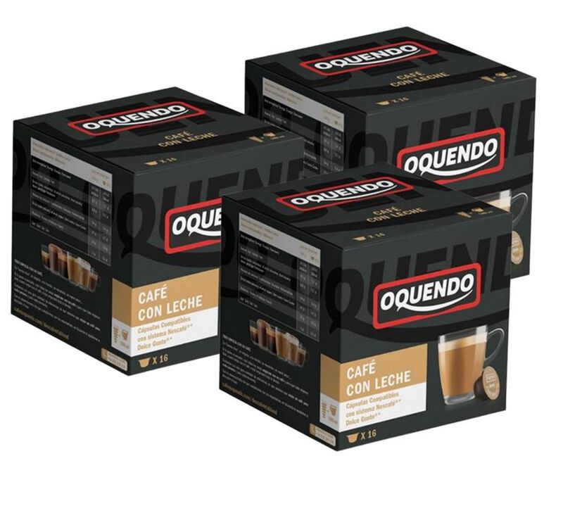 48 capsules compatibles Nescaf&eacute;* Dolce Gusto* Caff&eacute; con leche &ndash; OQUENDO image number 0