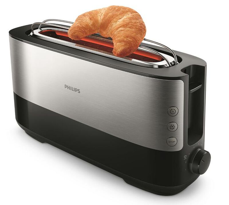 Philips - Toaster HD2692/90 in Edelstahl und Schwarz image number 2