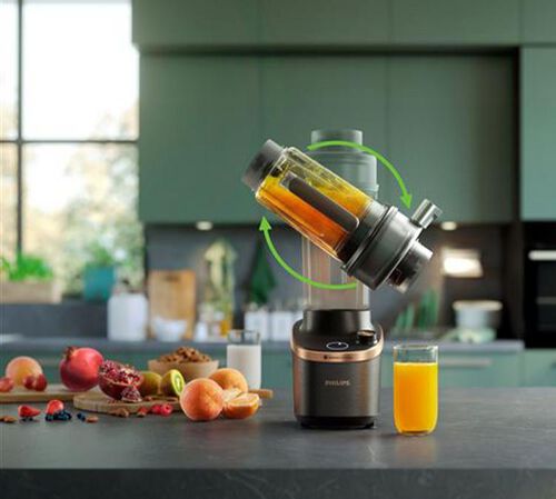 PHILIPS Blender HR3770/00 centrifugeuse Flip&Juice 2 en 1 Noir et cuivre image number 5