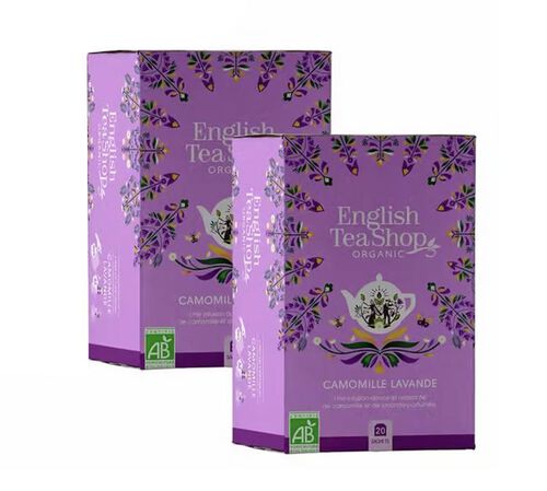 Bio -Kr&auml;utertee Kamille Lavendel 3x20 Teebeutel - English Tea Shop
