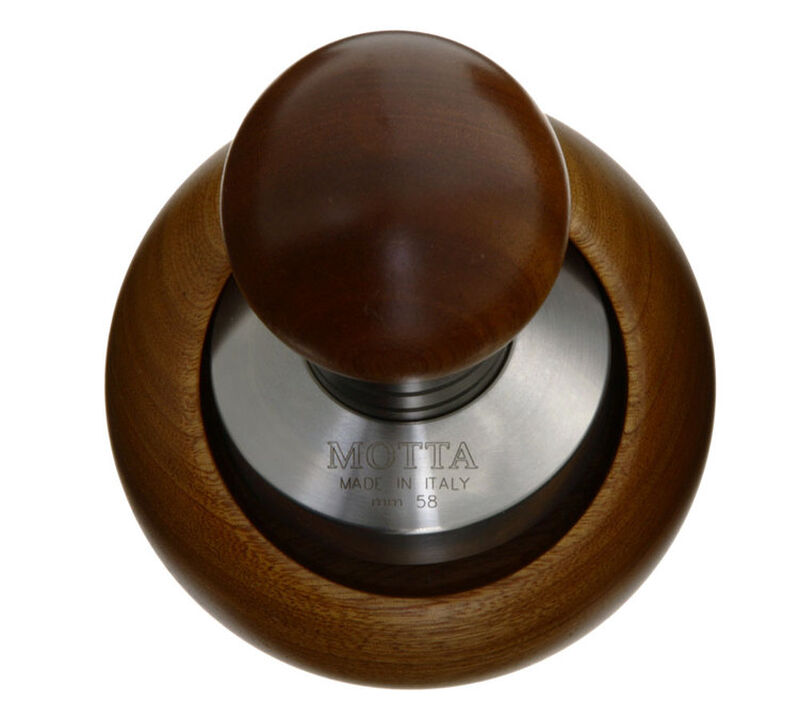 MOTTA 'Bubble' 58mm tamper with coffee tamper holder - Stainless steel & wood image number 1